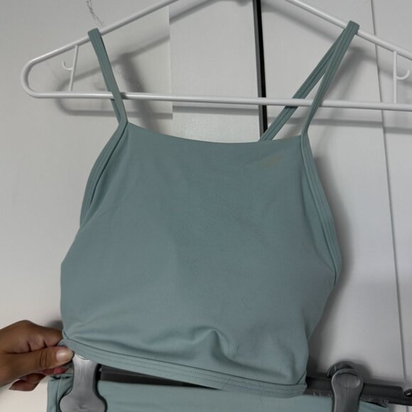 Prana Luxara High Neck Bra + Legging Set in Teal - Picture 3 of 6